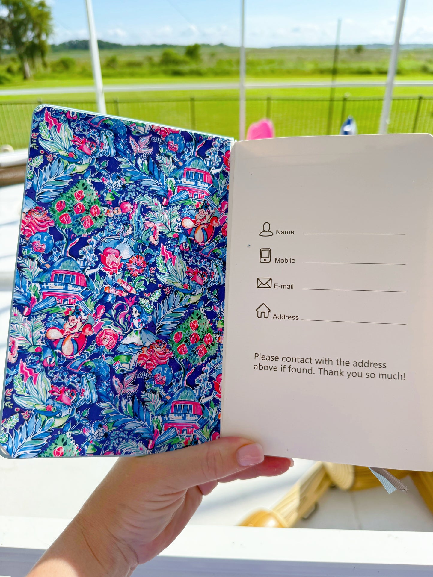 “You’re Entirely Bonkers” | Alice in Wonderland A5 Journal – Lilly Pulitzer Inspired