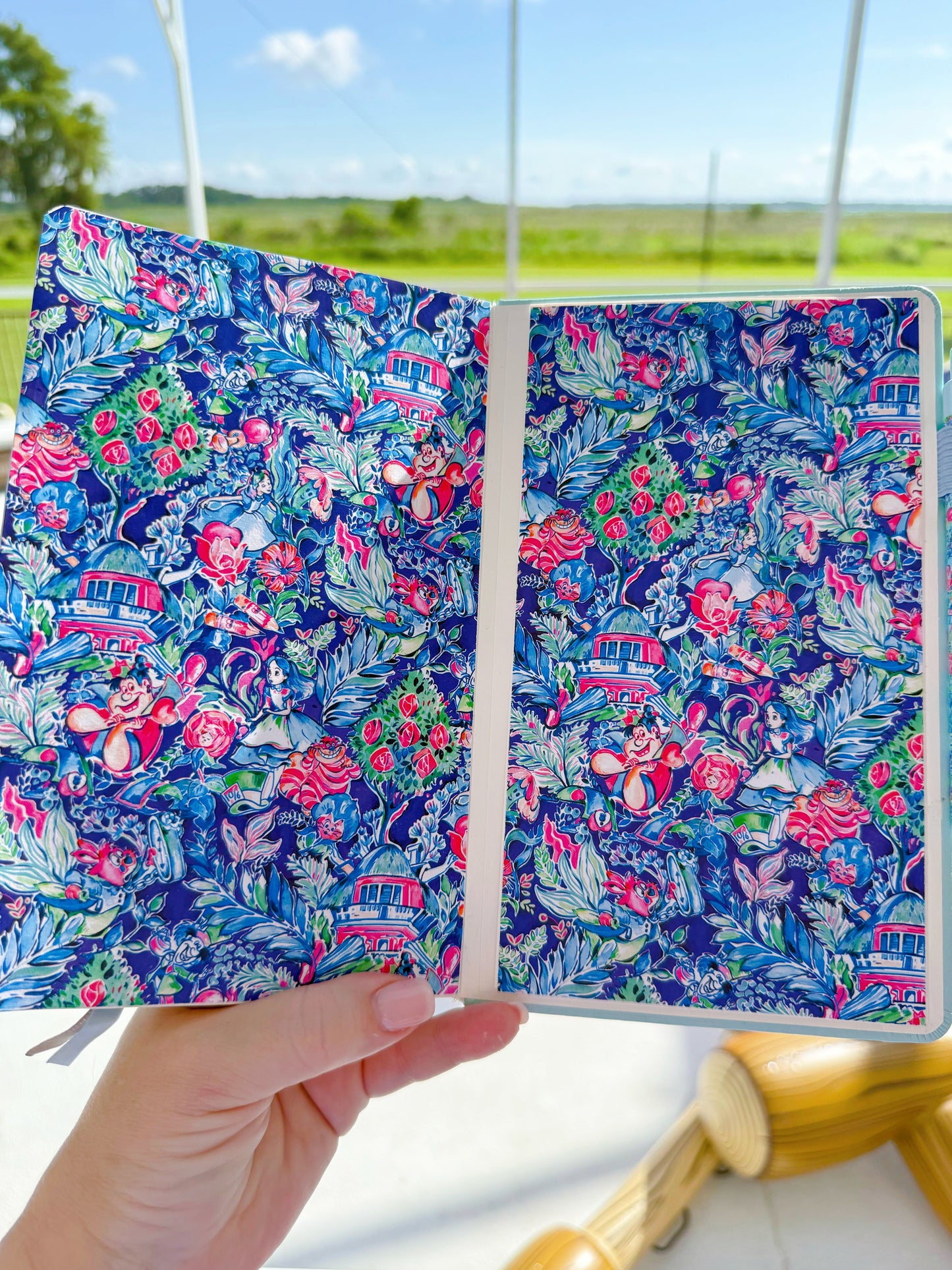 “You’re Entirely Bonkers” | Alice in Wonderland A5 Journal – Lilly Pulitzer Inspired