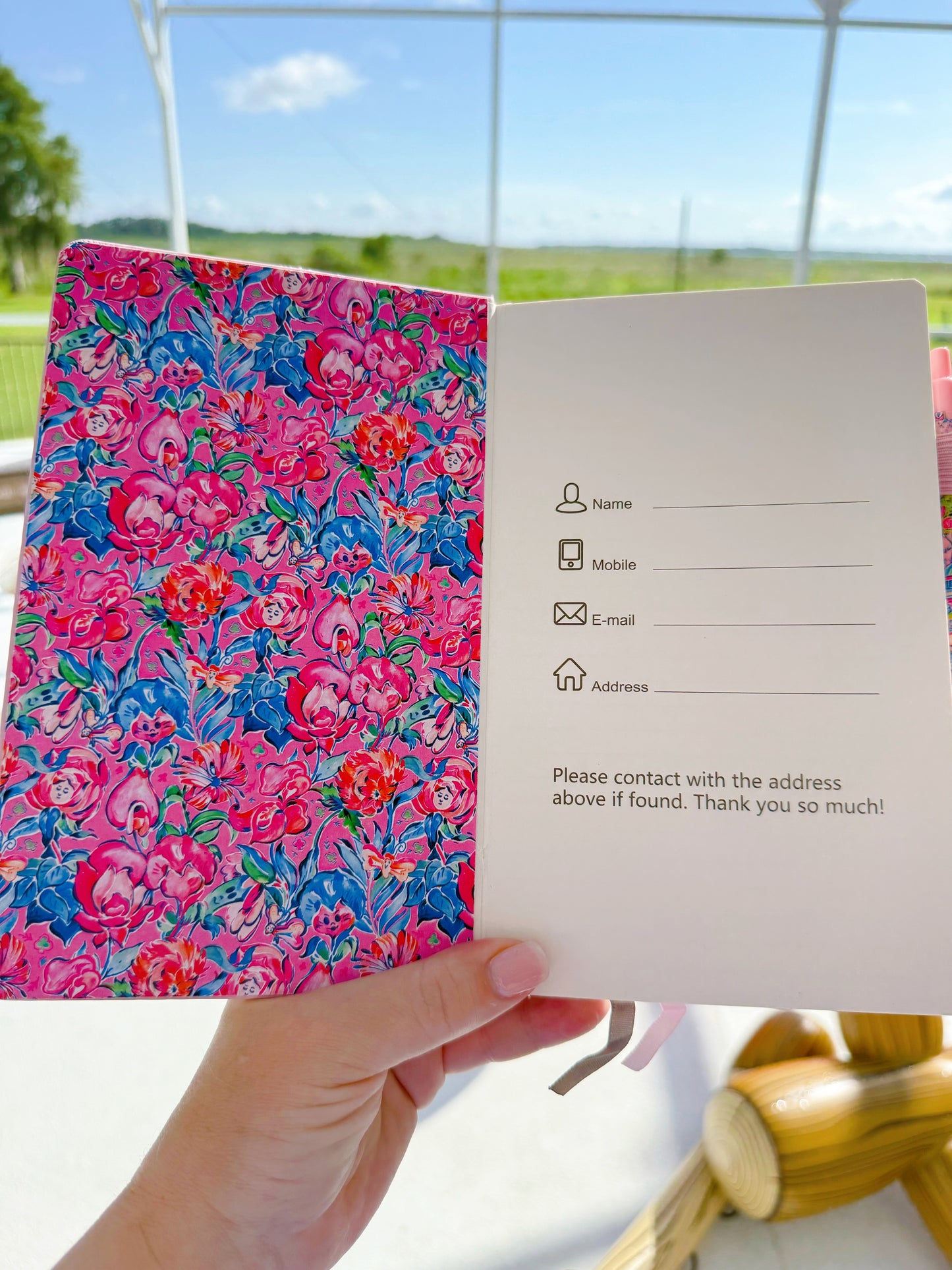 “You’re Entirely Bonkers” | Alice in Wonderland A5 Journal – Lilly Pulitzer Inspired