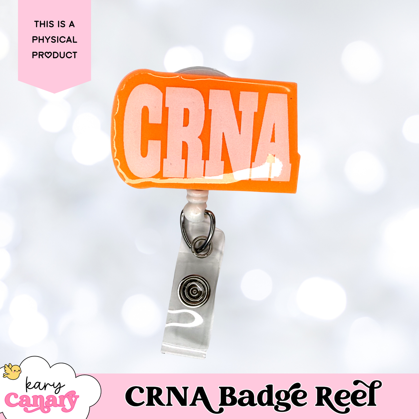 CRNA Badge Reel – Bold, Colorful, and Customizable Badge Holder for Nurse Anesthetists