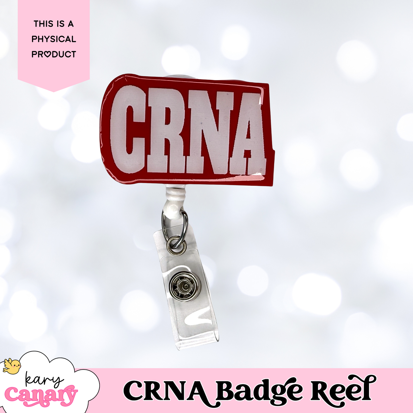 CRNA Badge Reel – Bold, Colorful, and Customizable Badge Holder for Nurse Anesthetists