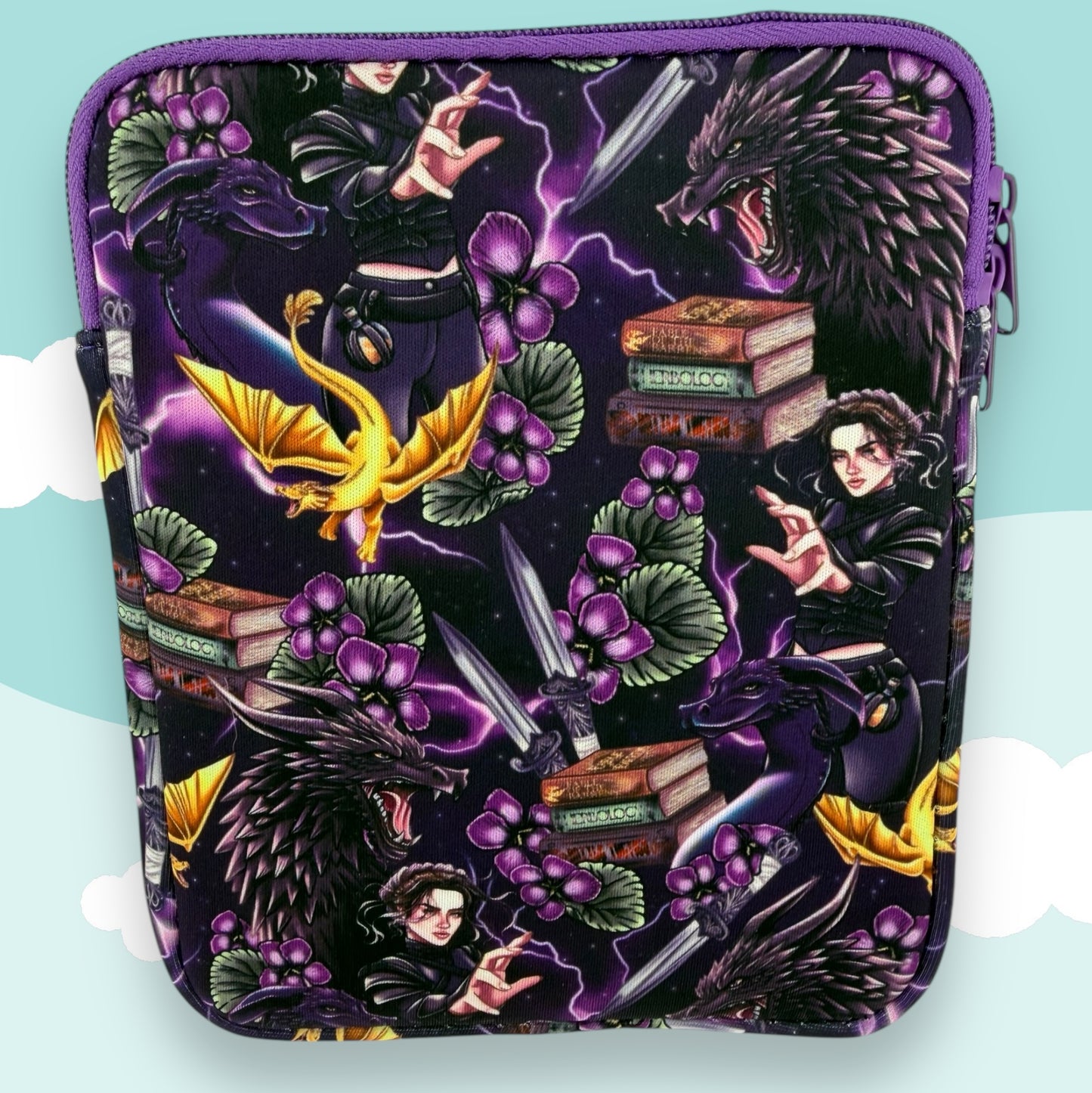 Fantasy Warrior × Dragon E-Reader Case Violet Fourth Wing