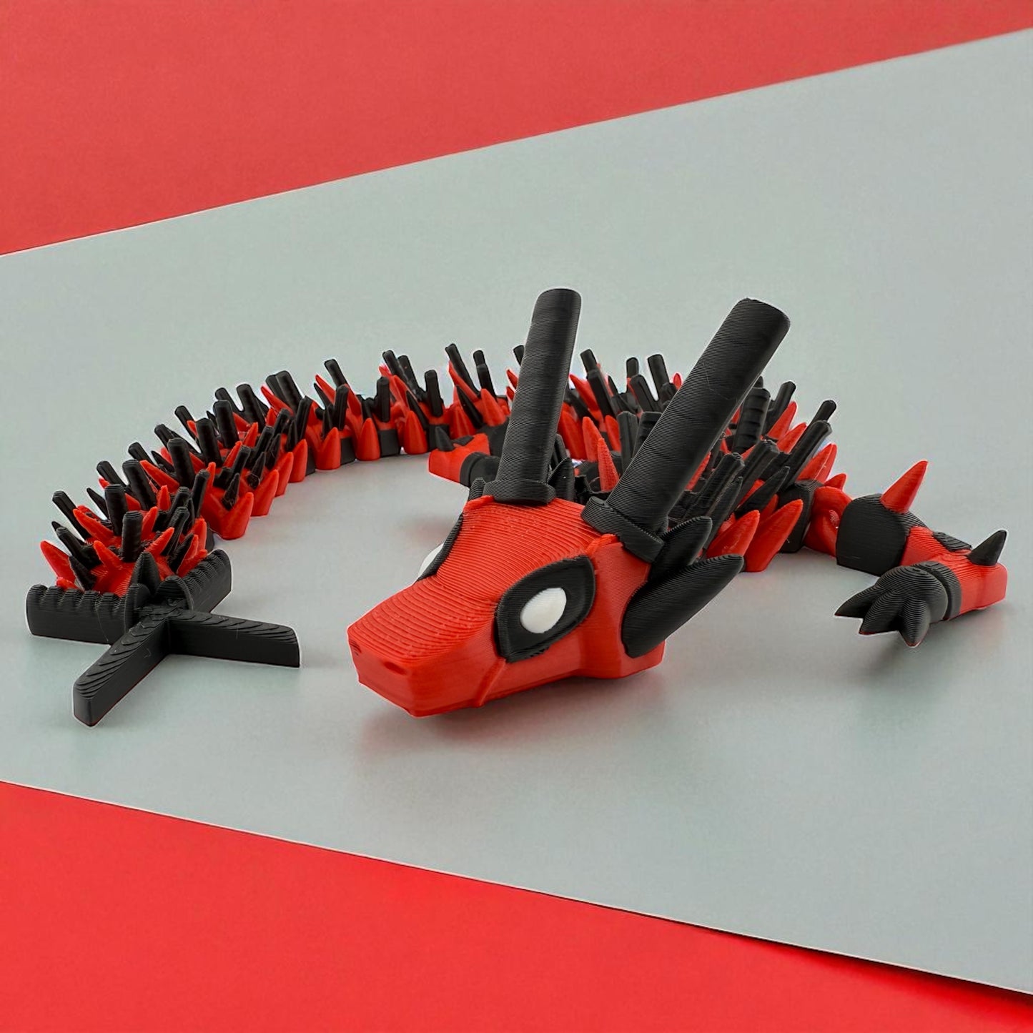 Deadpool Dragon – 3D Printed Flexible Collectible | Marvel Anti-Hero Inspired Figurine