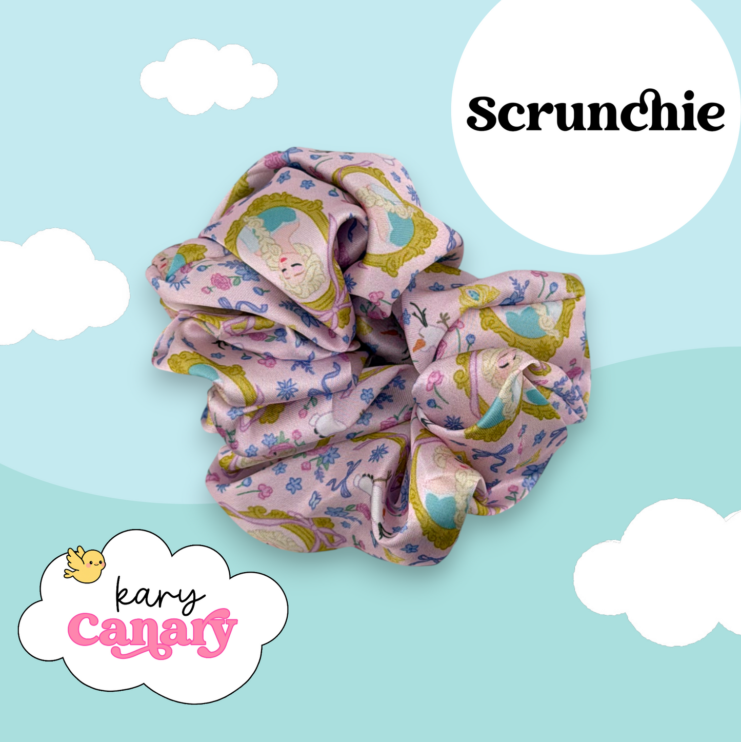 Elsa Frames Silky Scrunchie | Frozen Disney Princess Hair Accessory