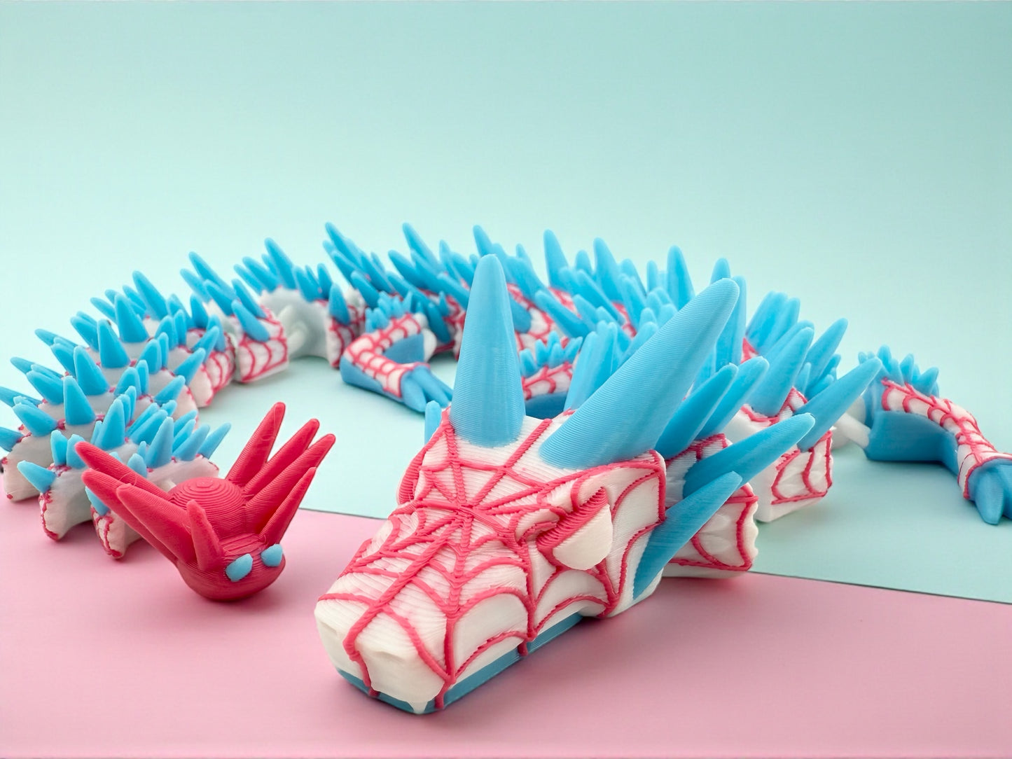 Spider-Gwen Dragon โ 3D Printed Flexible Collectible Figurine | Spider-Verse Inspired Geek Gift