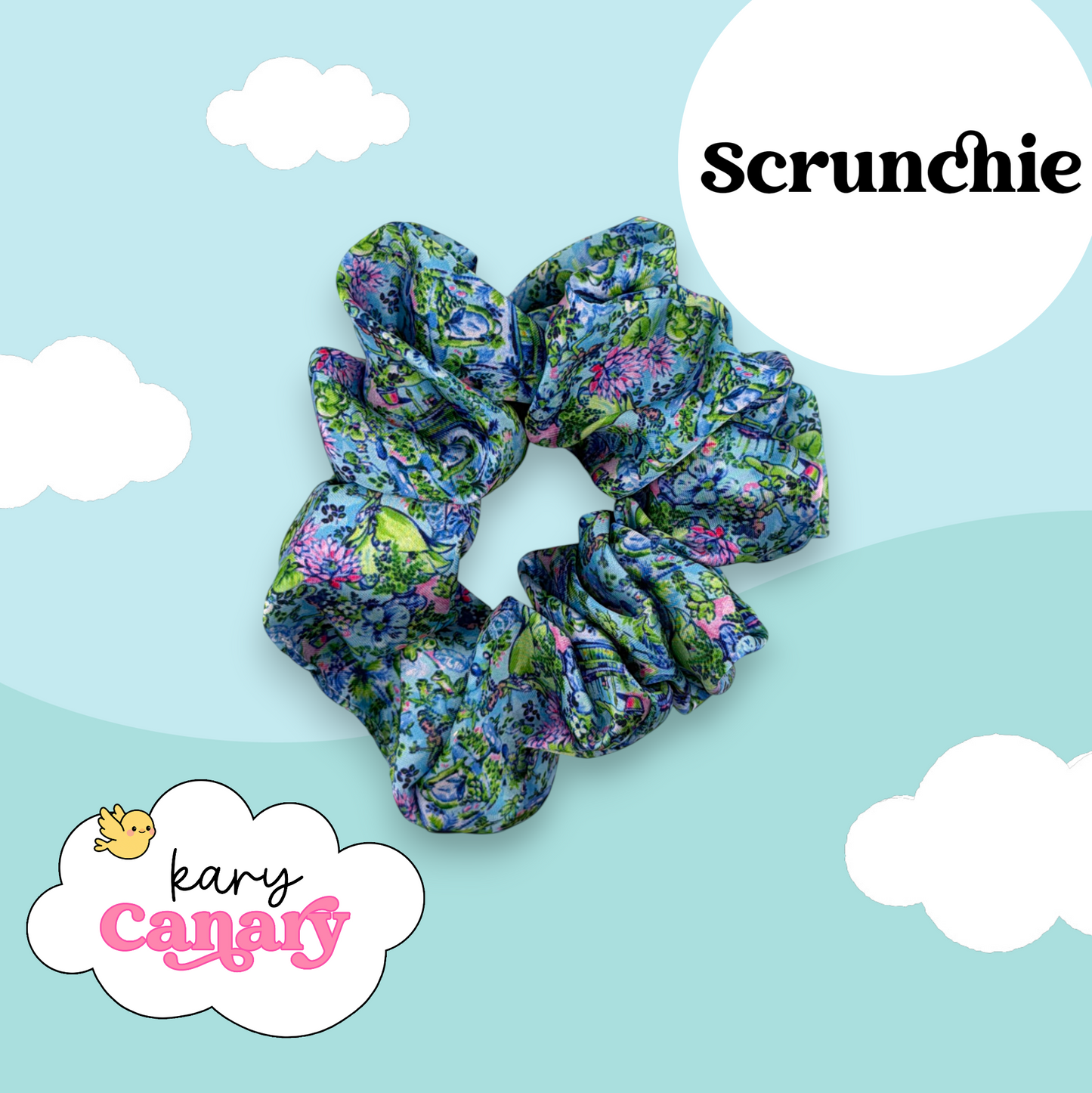 Lilly Pulitzer Tiana Inspired Silky Scrunchie | Soft Scrunchie for Thick or Thin Hair