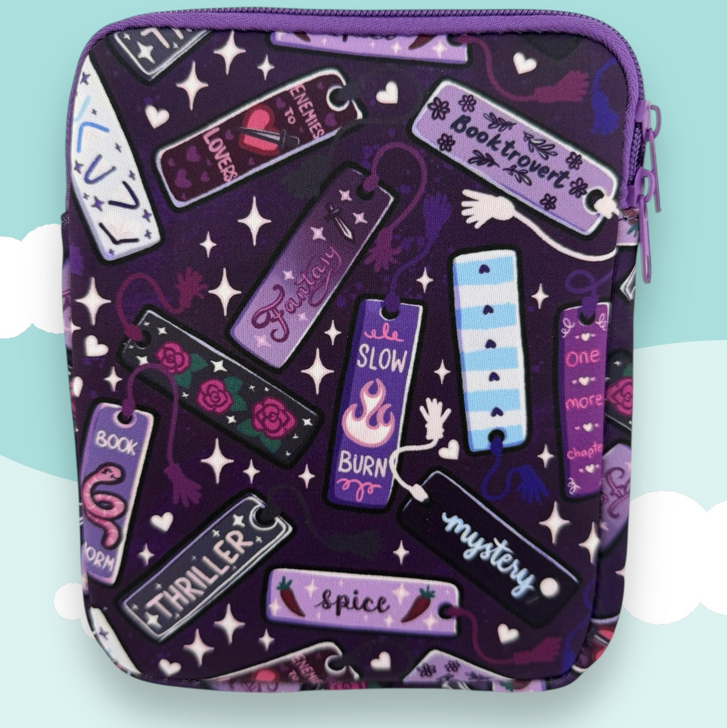 “Bookmark Tropes” E-Reader Case (Tropes Collage)