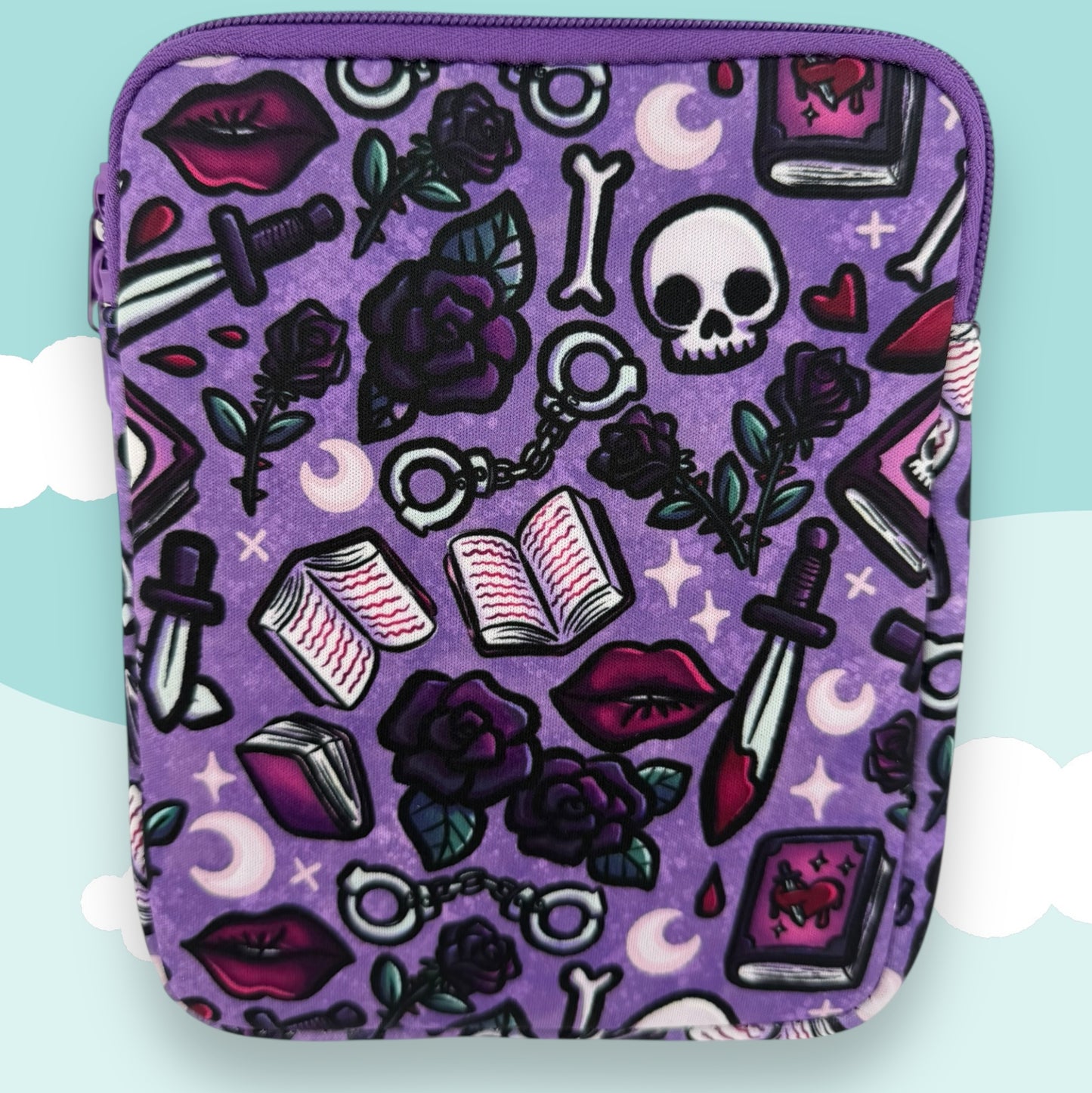 “Dibs on the Villain” Purple Goth E-Reader Case
