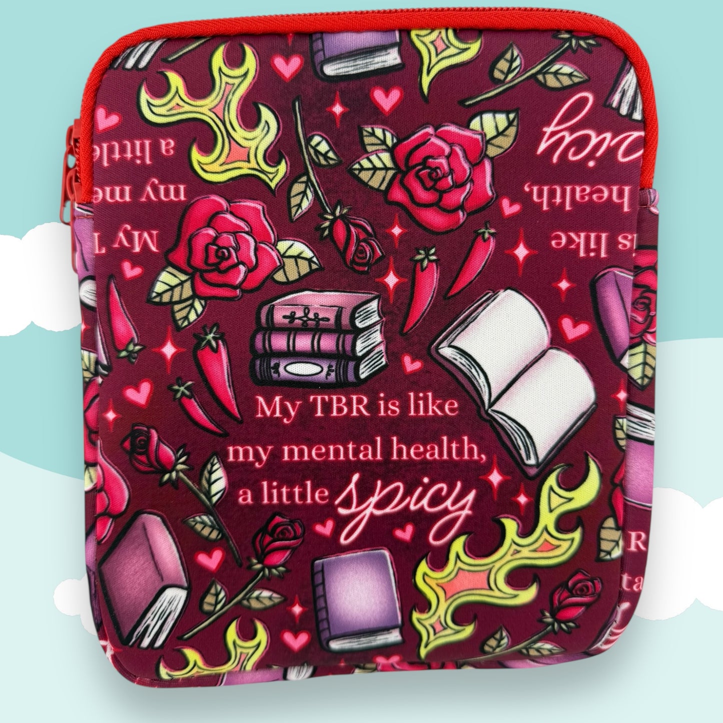 “My TBR Is a Little Spicy” Chili Pepper E-Reader Case