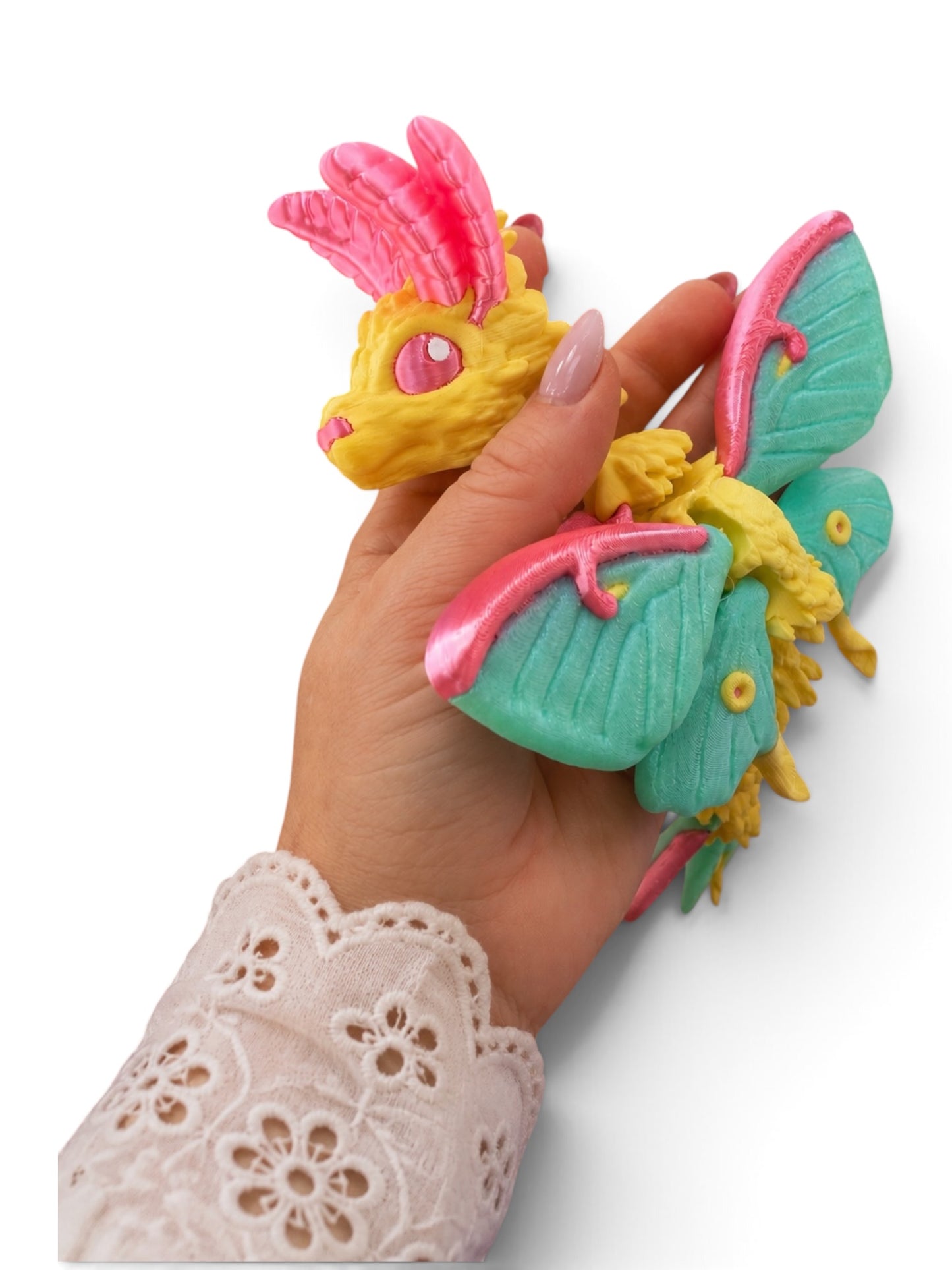 ππ Baby Luna Moth Dragon Flexi β 3D Printed Articulated Dragon