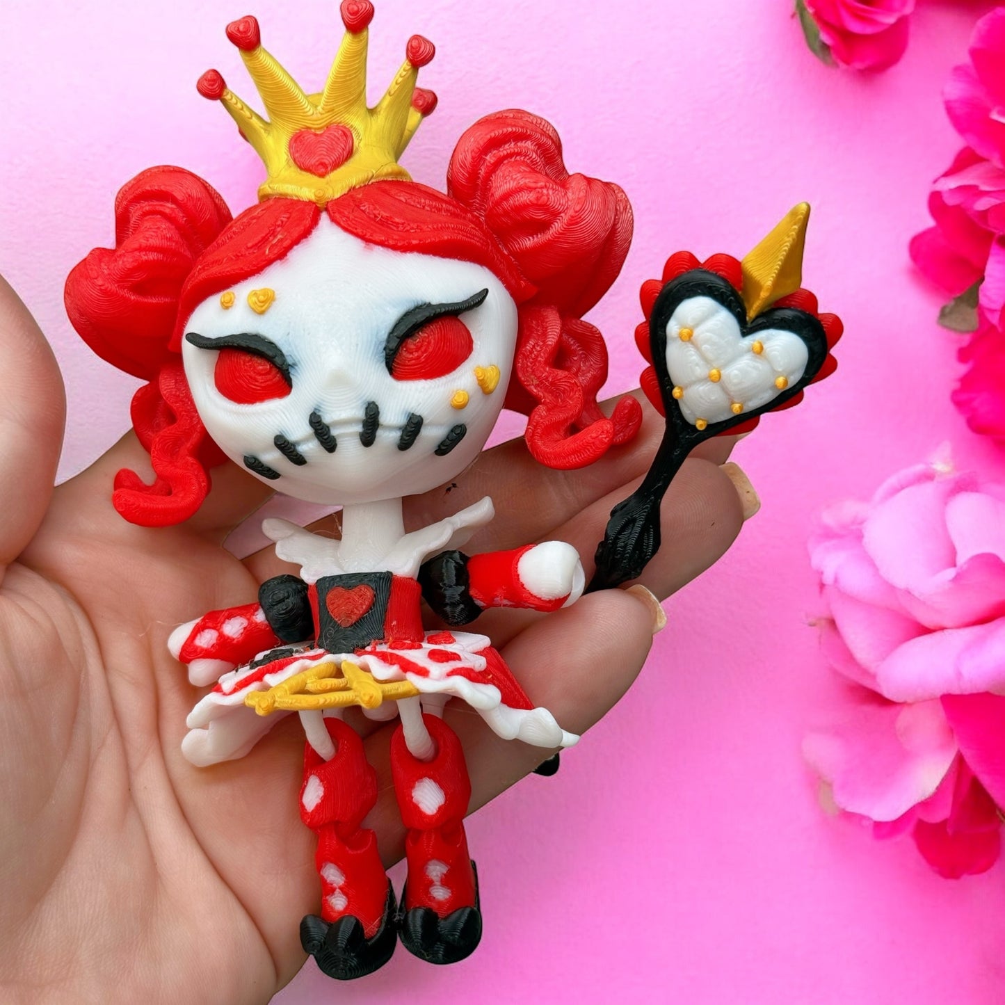 Queen of Hearts 3D Printed Doll
