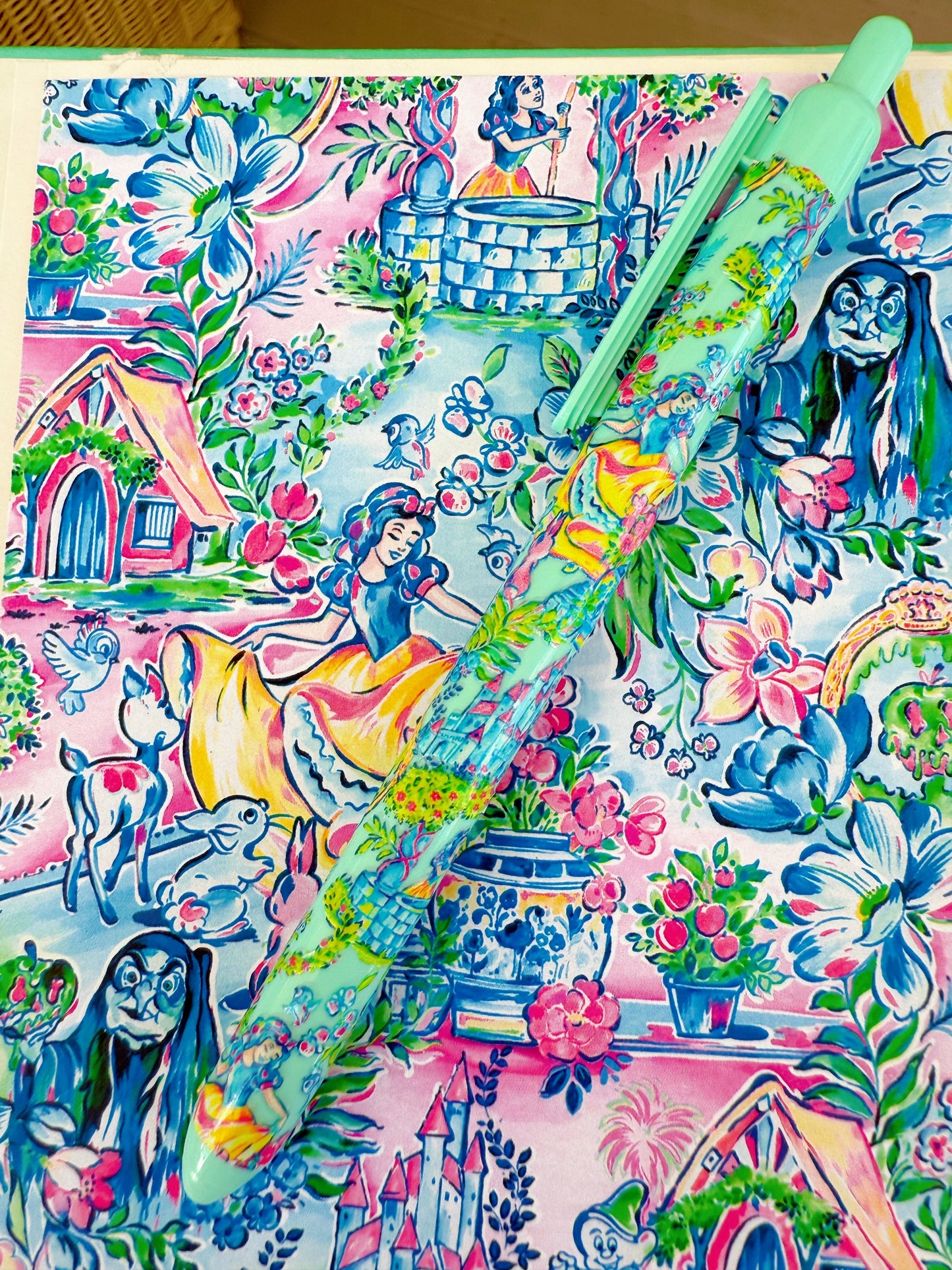 “Singing to Birds & Spilling the Tea” | Snow White A5 Journal – Lilly Pulitzer Inspired