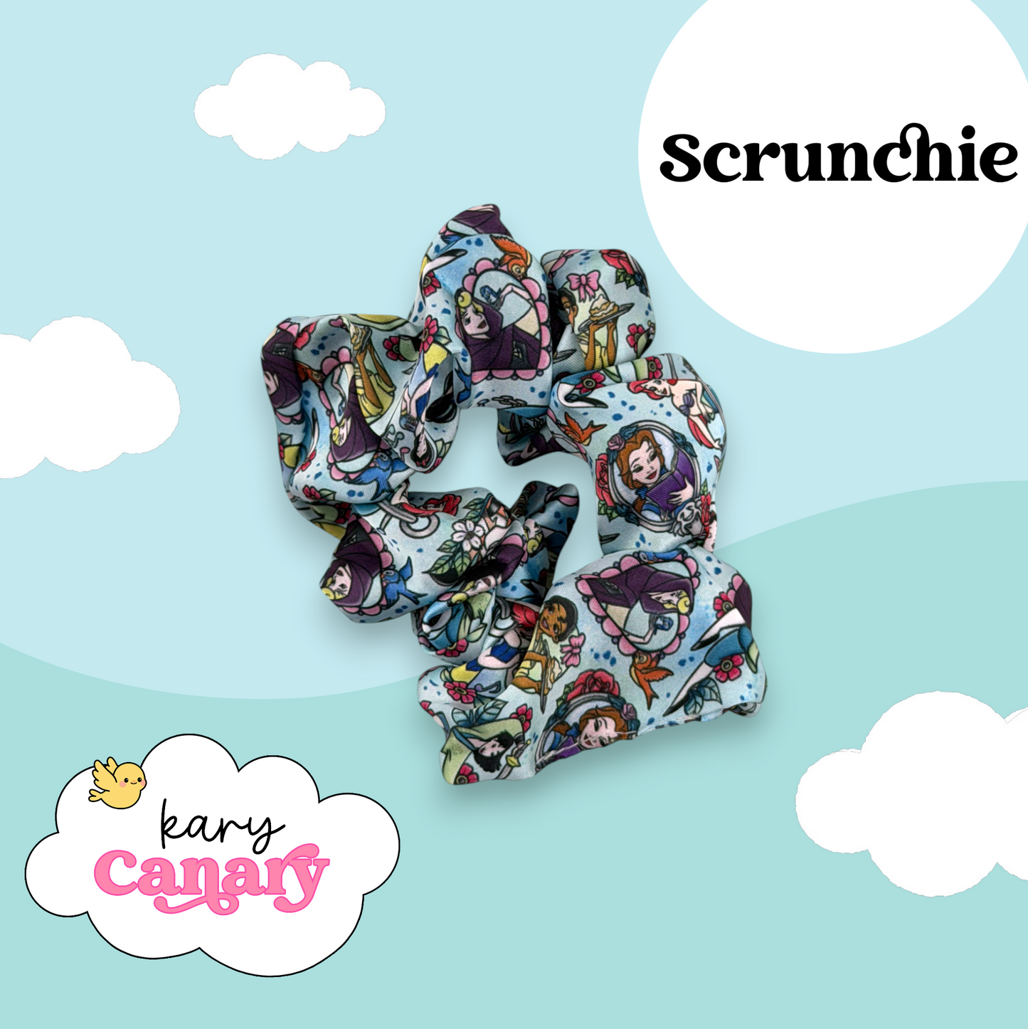Tattoo Princess Silky Scrunchie | Soft Scrunchie for Thick or Thin Hair