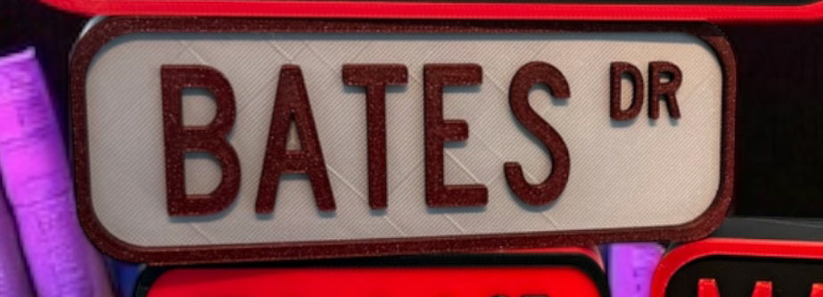 Street sign shelf sitter