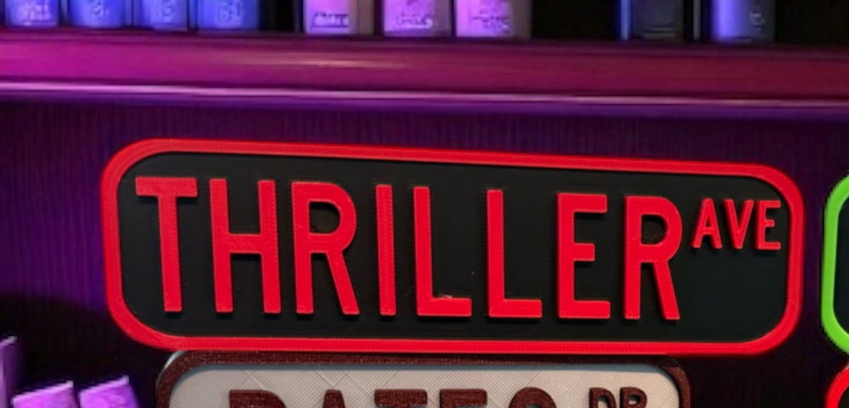 Street sign shelf sitter