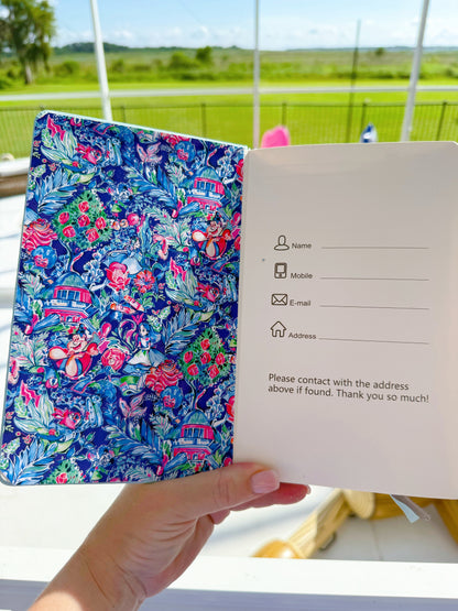 “You’re Entirely Bonkers” | Alice in Wonderland A5 Journal – Lilly Pulitzer Inspired