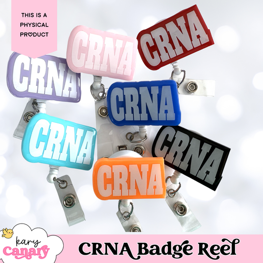 CRNA Badge Reel – Bold, Colorful, and Customizable Badge Holder for Nurse Anesthetists