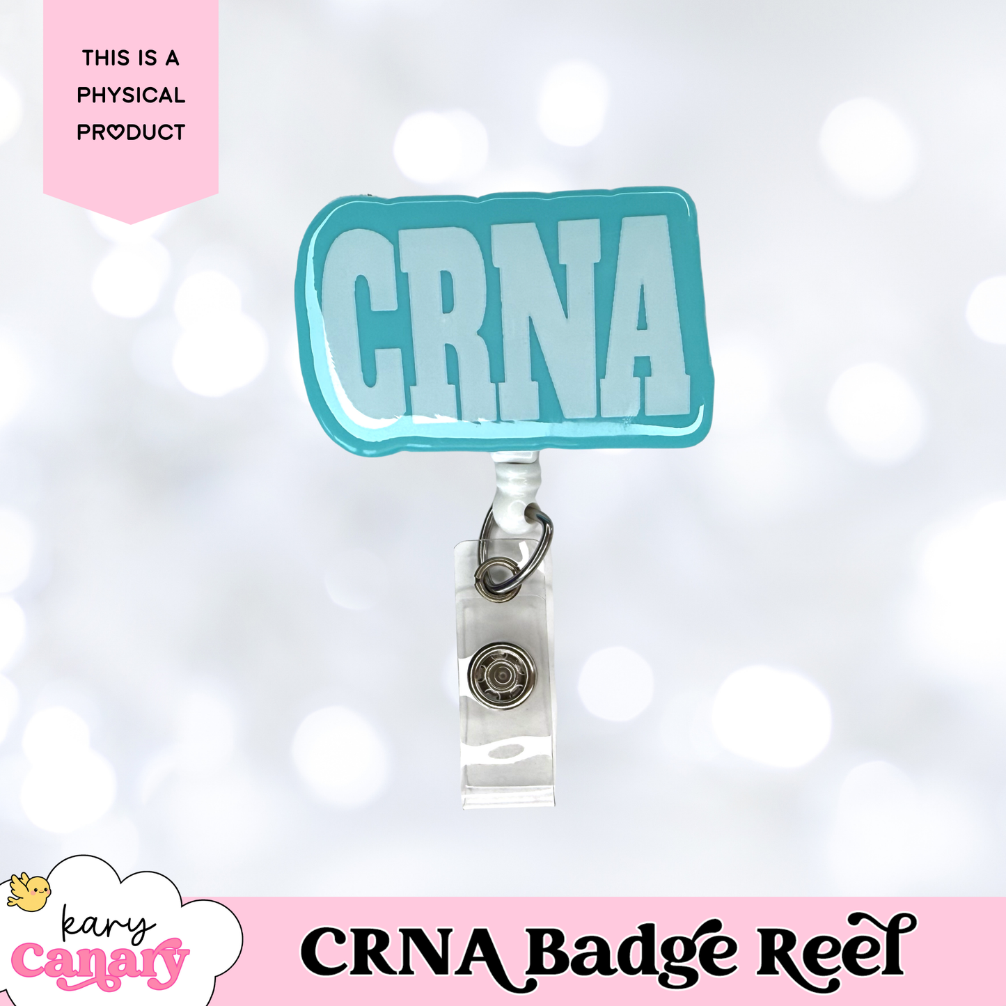 CRNA Badge Reel – Bold, Colorful, and Customizable Badge Holder for Nurse Anesthetists
