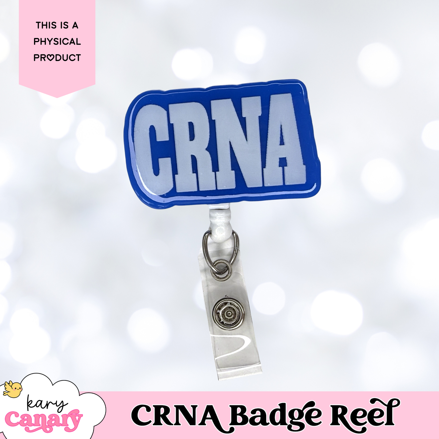 CRNA Badge Reel – Bold, Colorful, and Customizable Badge Holder for Nurse Anesthetists