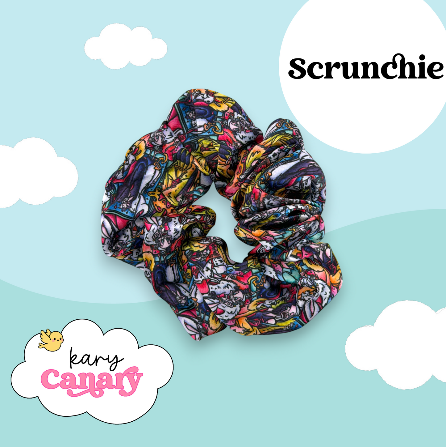 Cruella Villains Scrunchie | Silky Disney-Inspired Hair Scrunchie