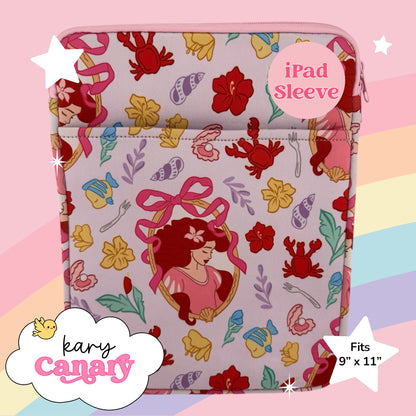 Ocean Princess iPad Sleeve (Ariel-inspired)