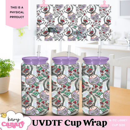 Fairy Dust UV DTF Wrap - 16 oz Libbey Glass Can Wrap | Glossy Waterproof Decal