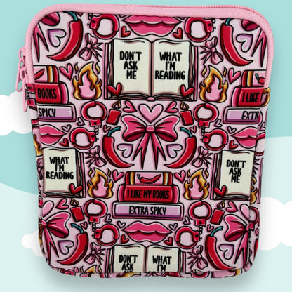 Extra Spicy “Don’t Ask Me What I’m Reading” E-Reader Case – Pink Book Sleeve