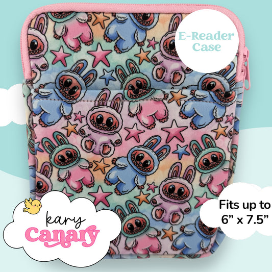 Pastel Monster Bunny E-Reader Case – Cute Creepy Kawaii Sleeve Labubu