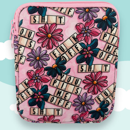 Scrabble Swear Word E-Reader Case – Funny Spicy Pink Book Sleeve