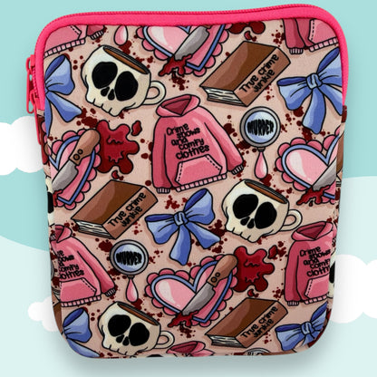 True Crime Junkie E-Reader Case – Pastel Murderino Book Sleeve