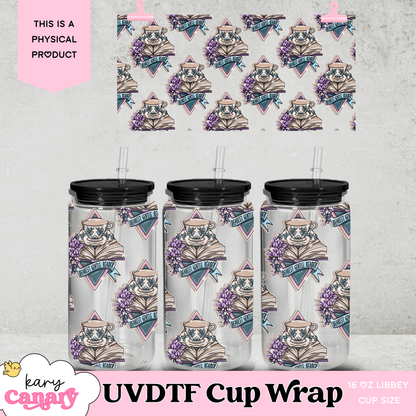 UV DTF Cup Wrap | “Dearest Gentle Reader” Bookish Design | 16oz Libbey Glass Can Wrap | Romantic Reader Aesthetic | Permanent Tumbler Decal