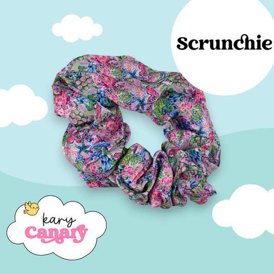 Lilly Pulitzer Ariel Inspired Silky Scrunchie | Soft Scrunchie for Thick or Thin Hair