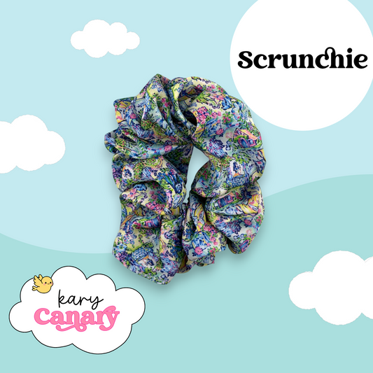 Lilly Pulitzer SnowWhite Inspired Silky Scrunchie | Soft Scrunchie for Thick or Thin Hair
