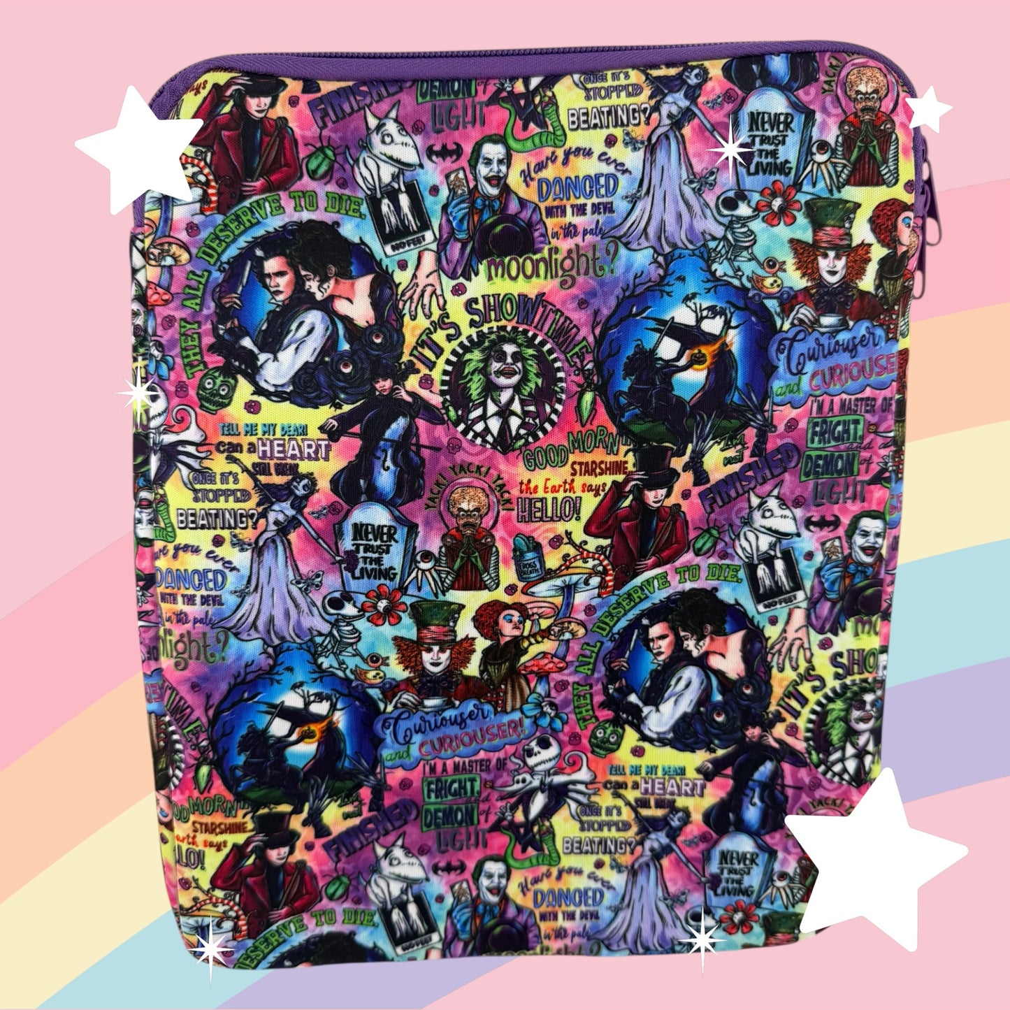 Gothic Villain iPad Sleeve (Beetlejuice / Sweeney / Horror Icons)