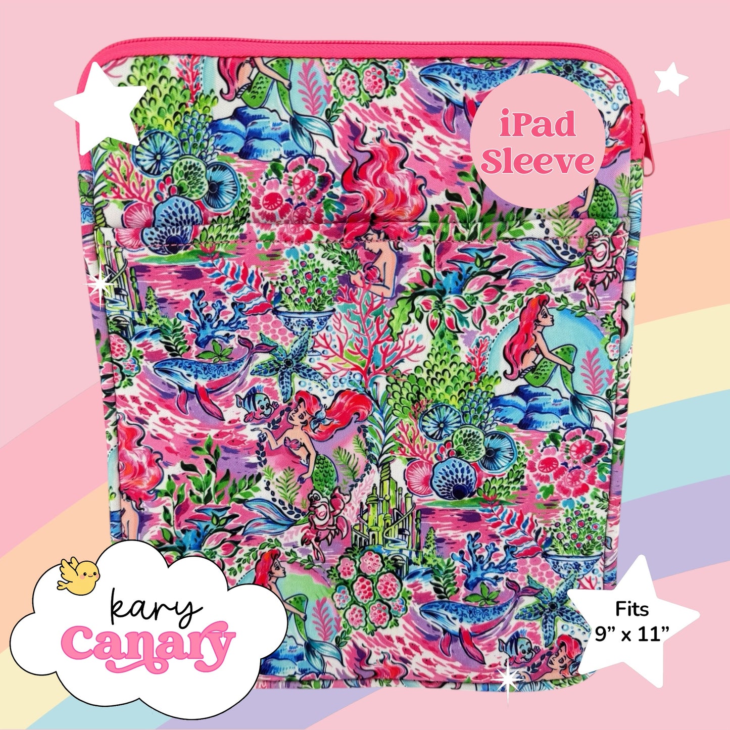 Little Mermaid Lilly Inspired iPad Sleeve
