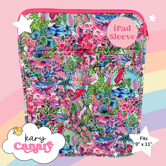 Little Mermaid Lilly Inspired iPad Sleeve