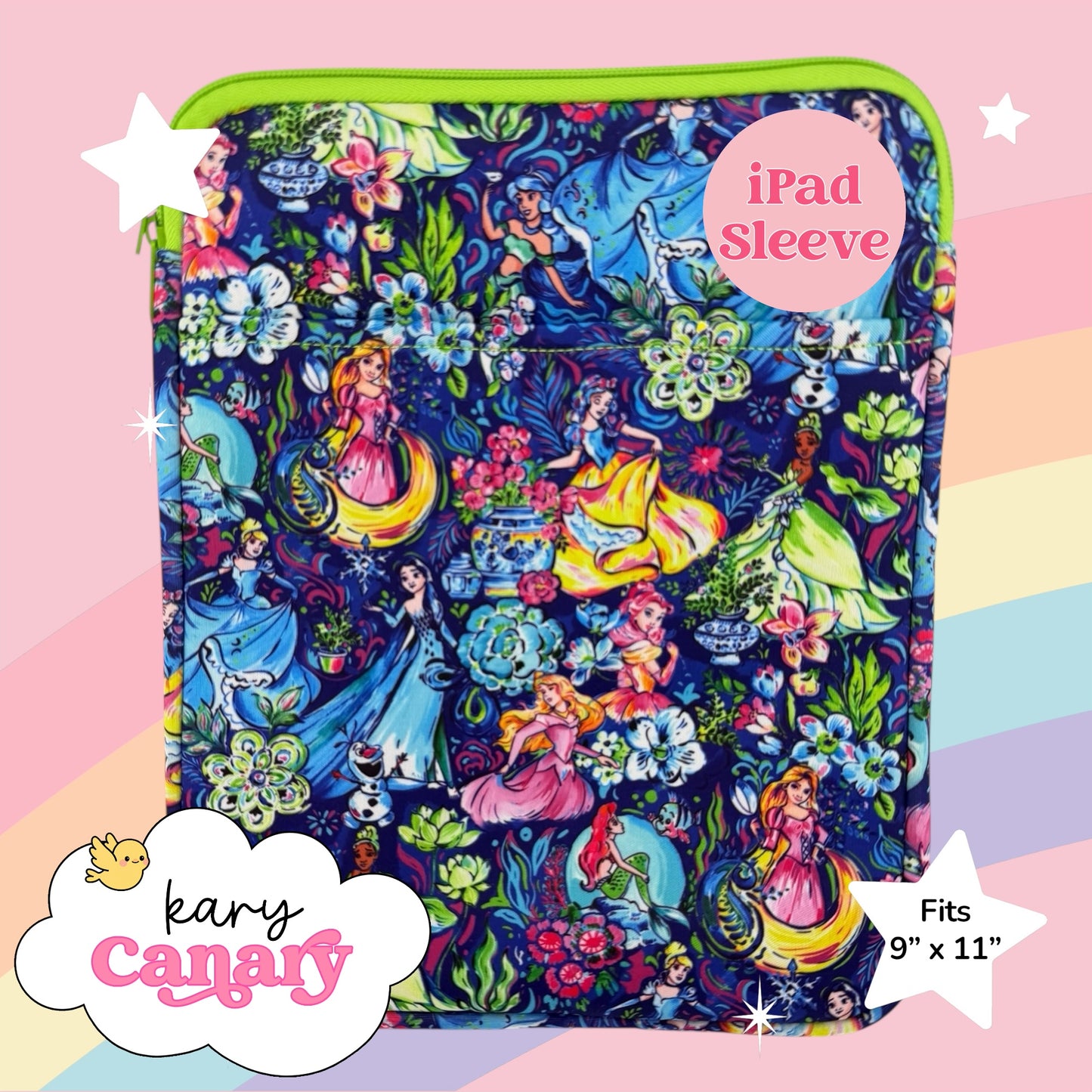 Princess Floral Lilly inspired iPad Sleeve
