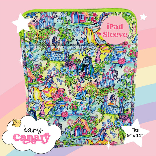 Snow White Lilly Inspired Cottage iPad Sleeve