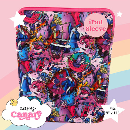 Sorcerer’s Quest iPad Sleeve (Sword in the Stone theme) EXCLUSIVE Kary Canary Design