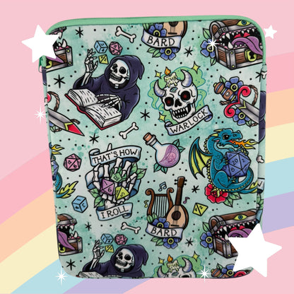 DnD Fantasy iPad Sleeve (Bard/Warlock/Dragon)