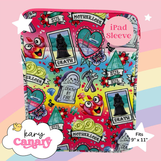 Sims Chaos iPad Sleeve (Motherlode / Death By Fire theme)