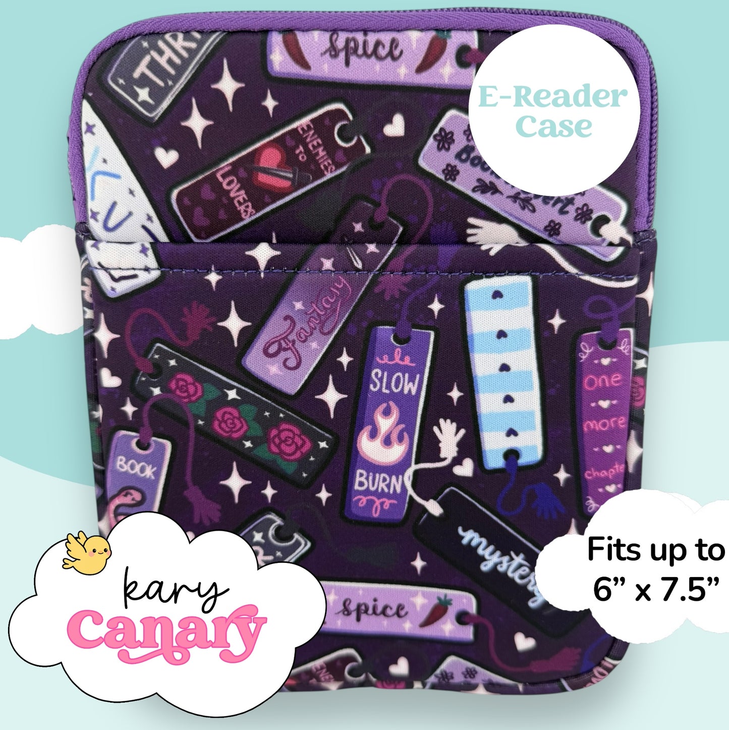 “Bookmark Tropes” E-Reader Case (Tropes Collage)