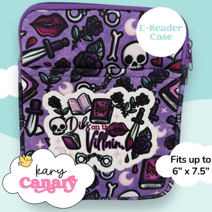“Dibs on the Villain” Purple Goth E-Reader Case