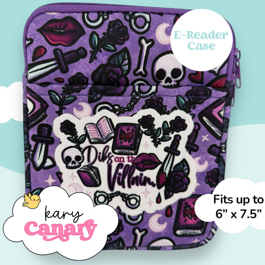 “Dibs on the Villain” Purple Goth E-Reader Case