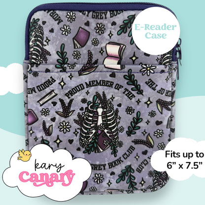 “Morally Grey Book Club” Skeleton E-Reader Case