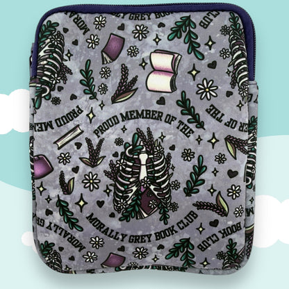 “Morally Grey Book Club” Skeleton E-Reader Case