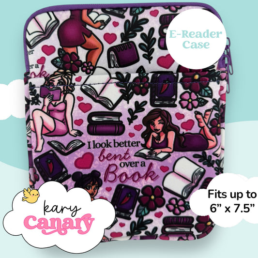 “Bent Over a Book” Pin-Up Reader E-Reader Case