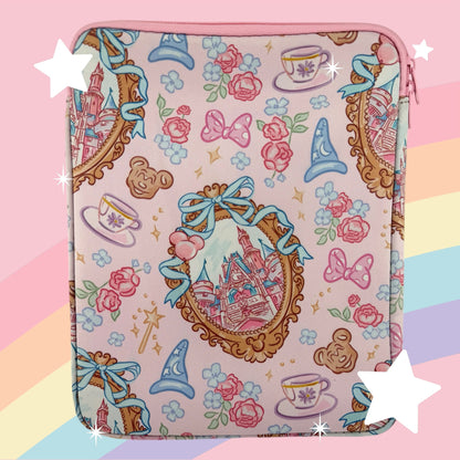 Pastel Fairytale iPad Sleeve • Kawaii Castle Tablet Case • Cute Disney-Inspired Protective Cover