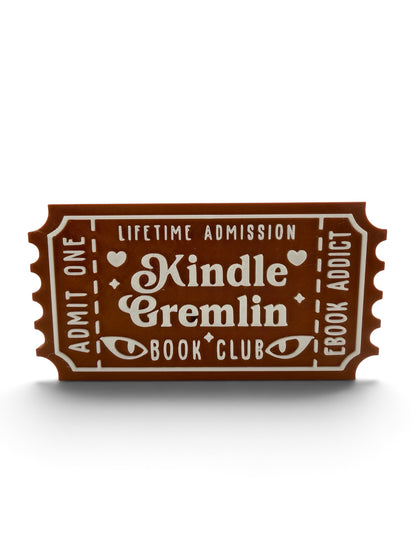 Kindle Gremlin Book Club Shelf Sitter | Bookish Reader Decor