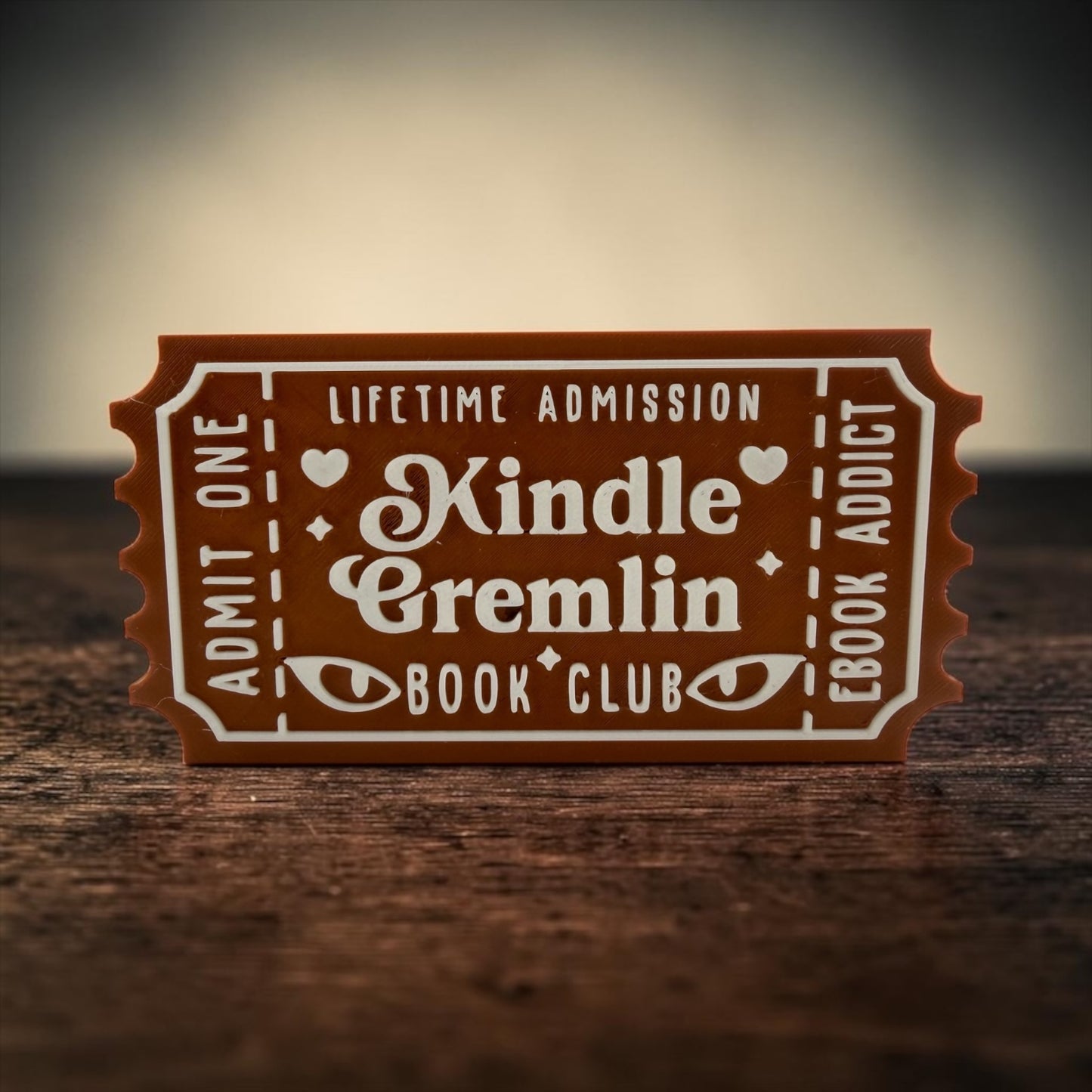 Kindle Gremlin Book Club Shelf Sitter | Bookish Reader Decor